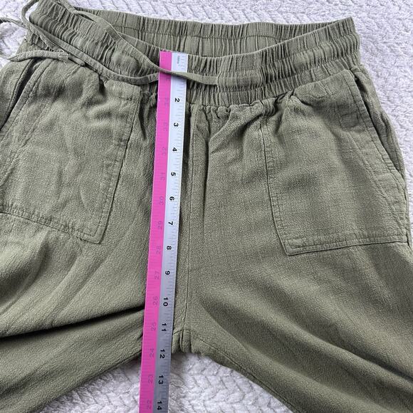 Staccato Pants Women Medium Army Green Coastal Beachy Lightweight Linen Blend - Picture 6 of 12